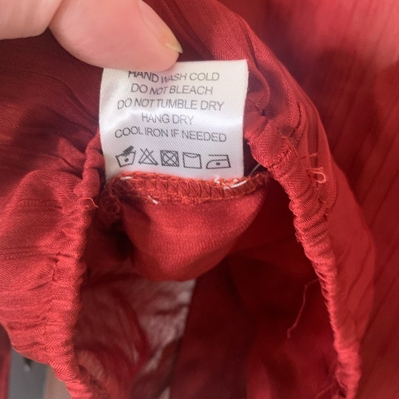 NWT House of Harlow 1960 x Revolve Burgundy XXS Cropped Peasant Style Top - Picture 8 of 9